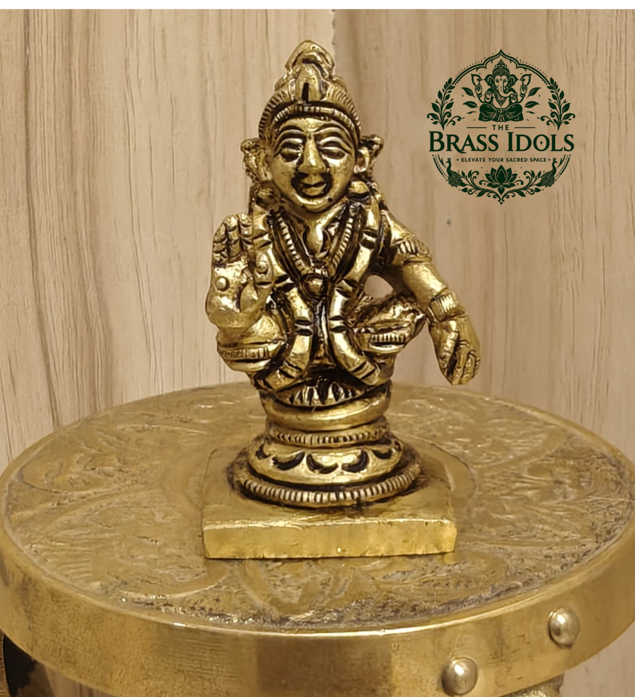 Brass Ayyappa Swami Statue 2 Inch Brass Ayyappa Swami Statue 2 Inch