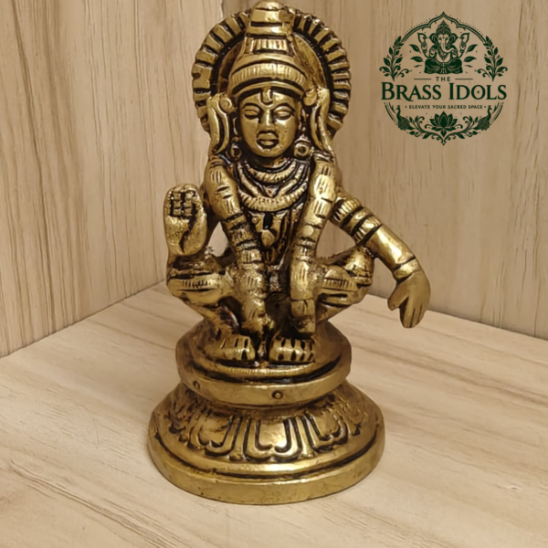 Brass Ayyappan Statue 3 Inch