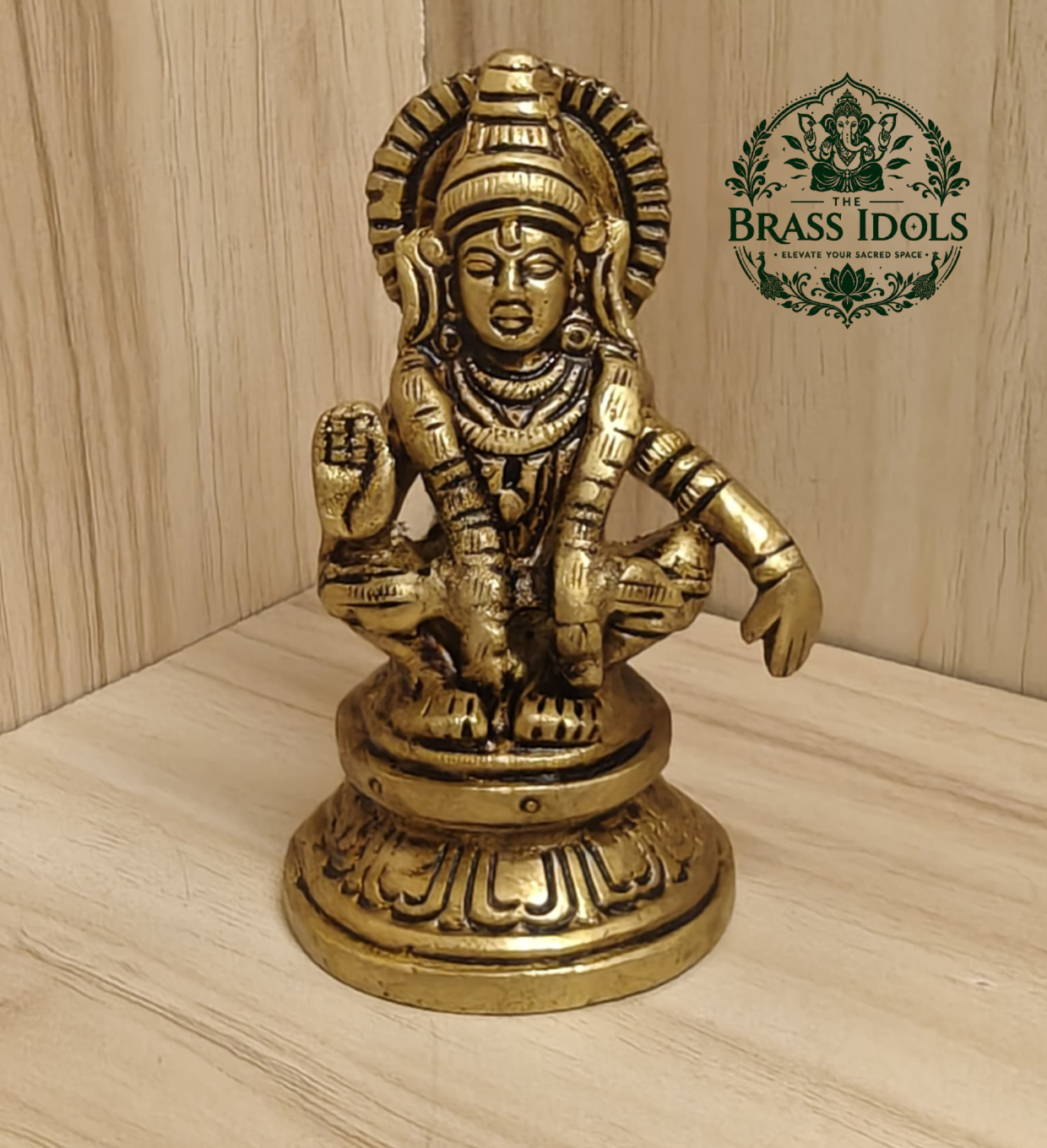 Brass Ayyappan Statue 3 Inch Brass Ayyappan Statue 3 Inch