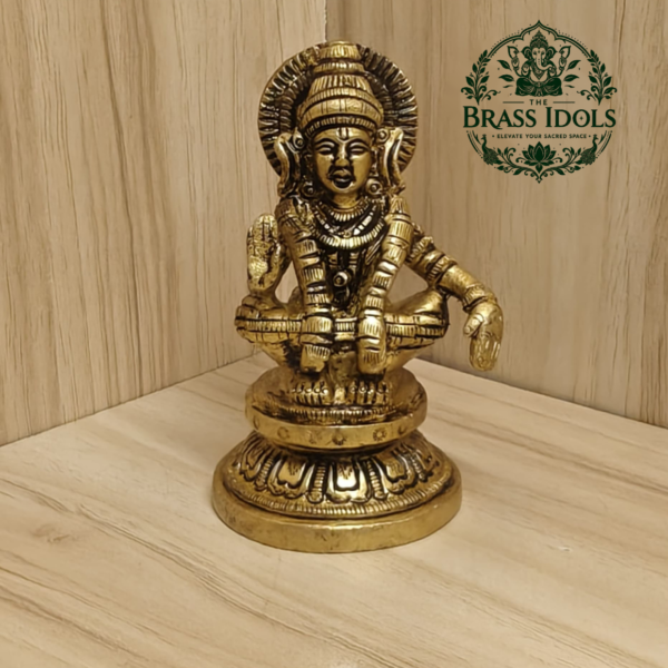 Brass Ayyappan Statue 3.5 Inch