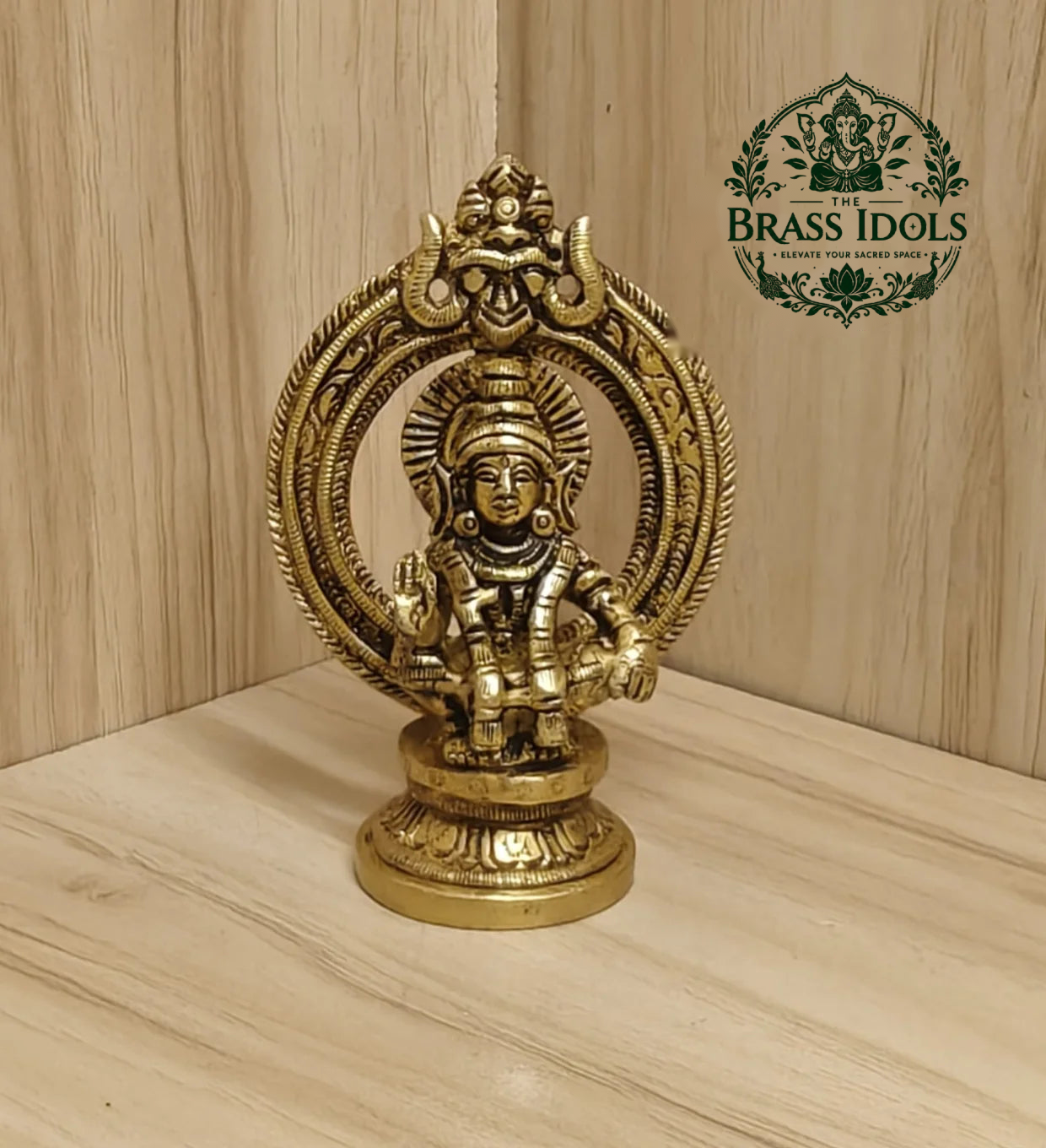 Brass Ayyappan Statue 3.6 Inch Brass Ayyappan Statue 3.6 Inch