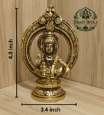 Brass Frame Ayyappan Statue 4.8 Inch