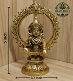 Brass Ayyappan Statue 5 Inch