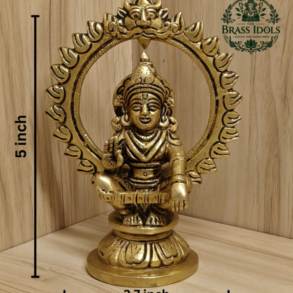 Brass Ayyappan Statue 5 Inch