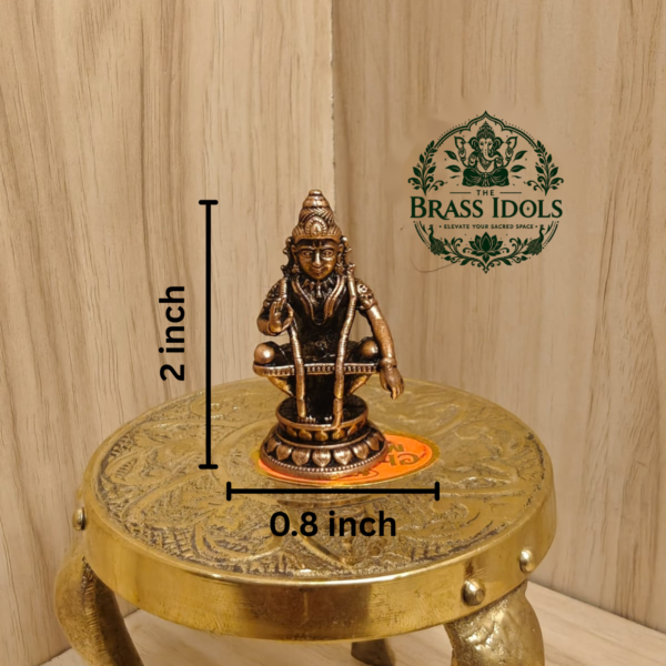 Copper Ayyappan Statue 2 Inch