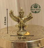 Miniature Brass Garuda Statue 1.5 Inch