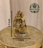 Premium Brass Radha Krishna Statue 1.7 Inch