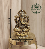 Premium Brass Lord Ganesh Idol 3 Inch