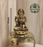 Premium Brass Lakshmi Statue 3 Inch