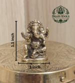 Miniature Brass Lord Ganesha Idol 1.1 Inch