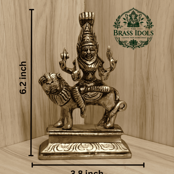 Brass Pratyangira Devi Statue 6.2 Inch