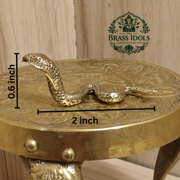 Miniature Brass Snake Cobra Figurine 0.6 Inch