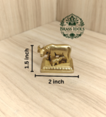 Brass Cow and Calf Idol 1.5 Inch