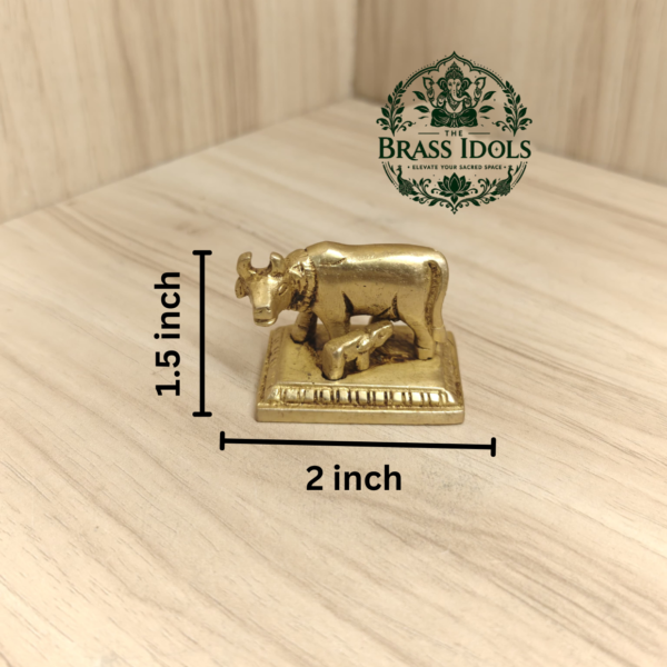 Brass Cow and Calf Idol 1.5 Inch