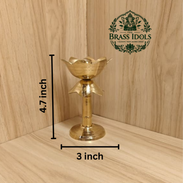 Brass Lotus Diya Stand 4.7 Inch