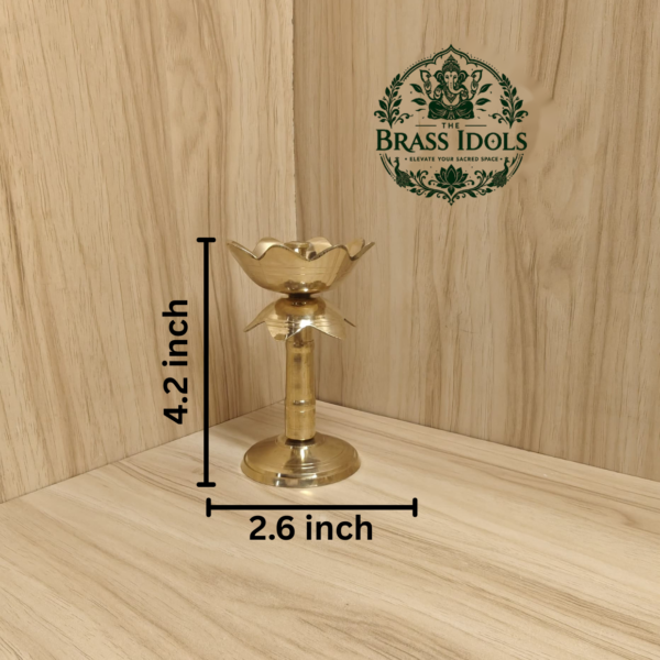 Brass Lotus Diya Stand 4.2 Inch