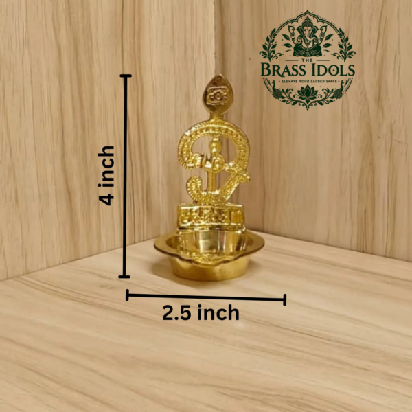 Brass Om Muruga Vilakku 4 Inch
