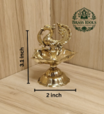 Brass Peacock Diya Size 0 – 3.1 Inch