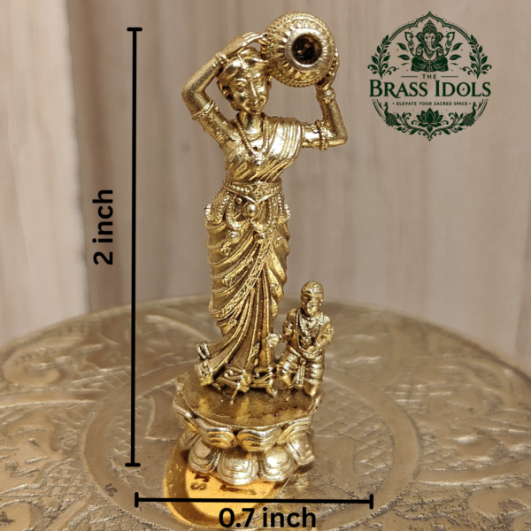 Panchaloha Lady Figurine Statue 2 Inch
