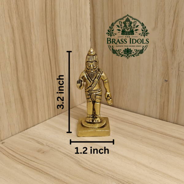 Brass Agathiyar Statue 3.2 Inch