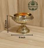 Brass Kuber Deepak Diya on Stand 3 Inch