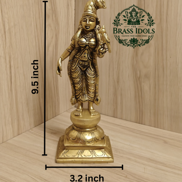 Brass Andal Statue 9.5 Inch