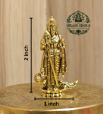 Premium Brass Lord Murugan Statue 2 Inch
