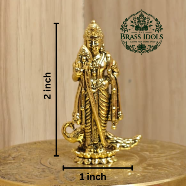 Premium Brass Lord Murugan Statue 2 Inch