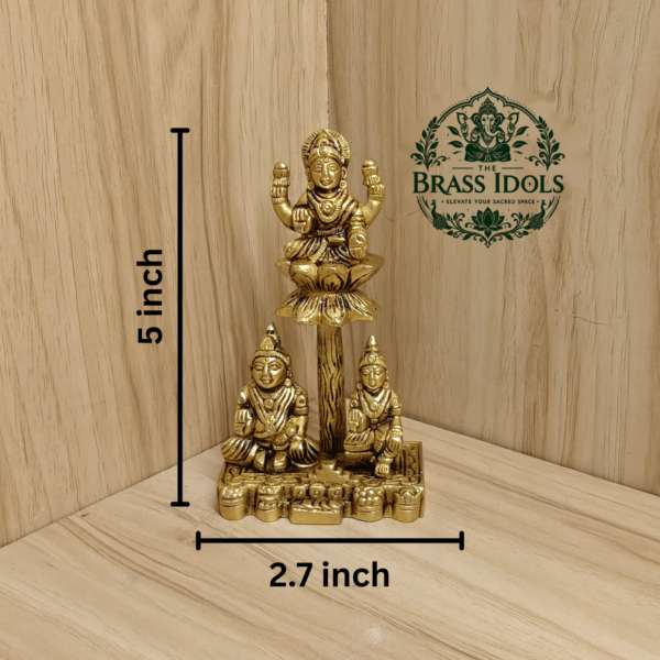 Brass Lakshmi Kubera Statue 5 Inch