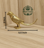 Brass Parrot Statue 3 Inch