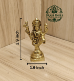 Brass Vasavi Kanyaka Parameshwari Devi Statue 2.9 Inch