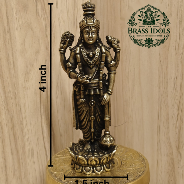 Premium Brass Guruvayoorappan Statue 4 Inch