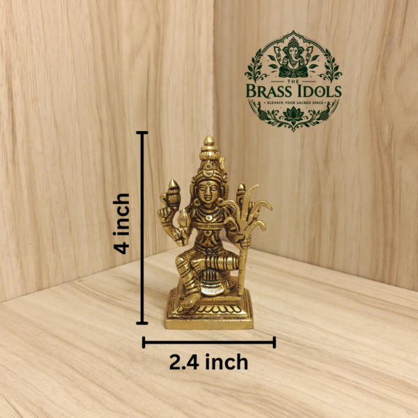Brass Kamatchi Amman Statue 4 Inch
