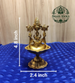 Premium Brass Balaji Gajalakshmi Diya 4.8 Inch