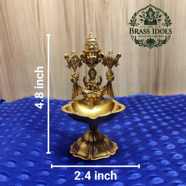 Premium Brass Balaji Gajalakshmi Diya 4.8 Inch