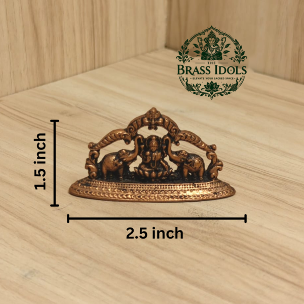 Copper Gaja Lakshmi Idol 1.5 Inch