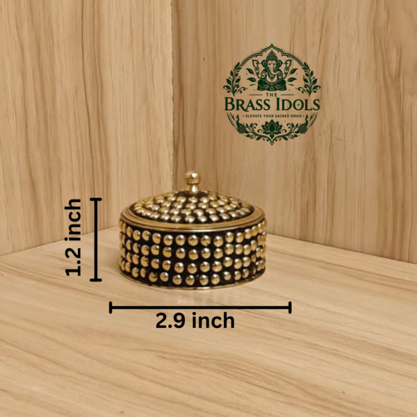 Brass Sindoor Box 2.9 Inch