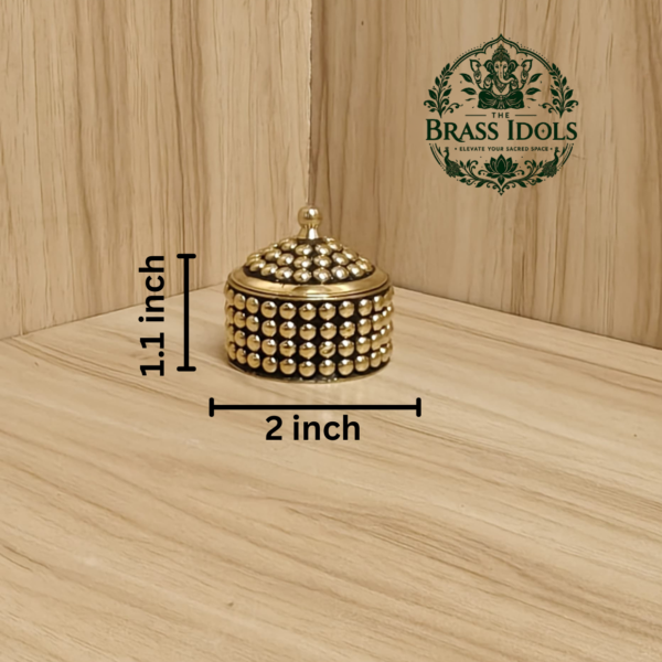 Brass Sindoor Box 2 Inch