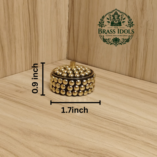 Brass Sindoor Box 1.7 Inch