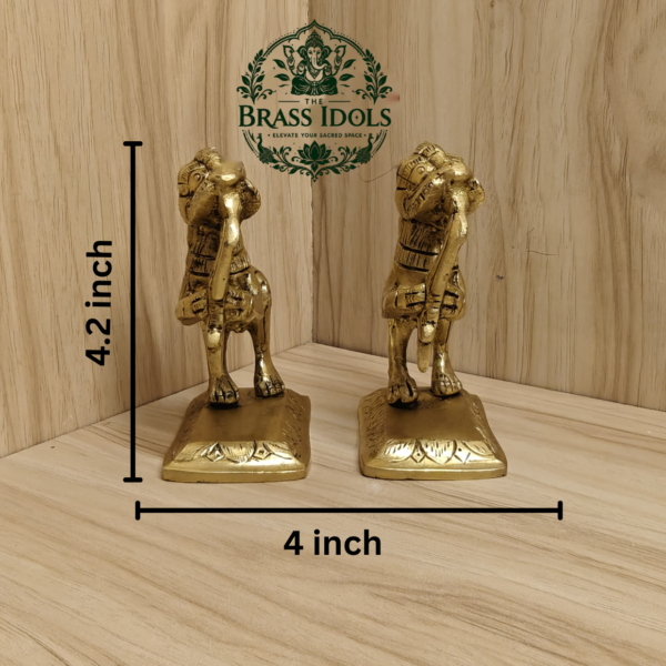 Brass Yali Set of 2 4.2 Inch