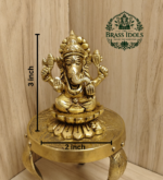 Brass Vinayagar Statue 3 Inch