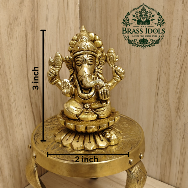Brass Vinayagar Statue 3 Inch