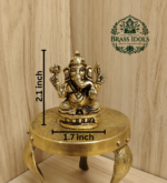Brass Ganesha Statue 2.1 Inch