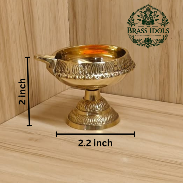 Brass Kubera Diya With Stand 2.2 Inch