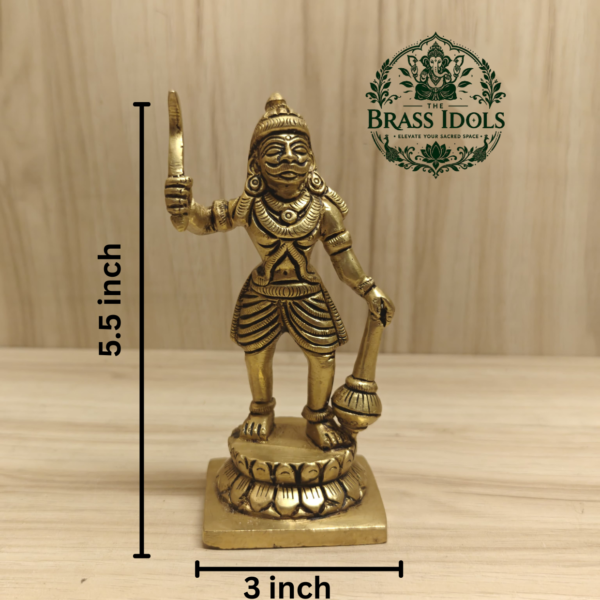 Brass Karuppasamy Statue 5.5 Inch