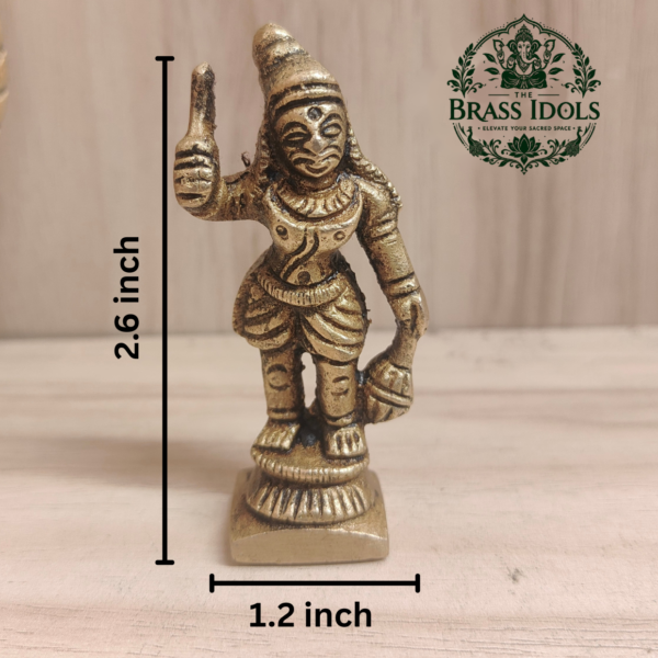 Brass Karuppasamy Statue 2.6 Inch