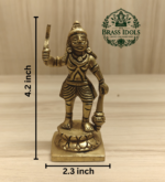 Brass Karuppasamy Idol 4.2 Inch