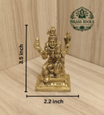 Brass Swarna Akarshana Bhairava Statue 3.5 Inch