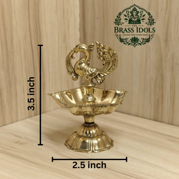 Brass Peacock Diya Size 1 – 3.5 Inch