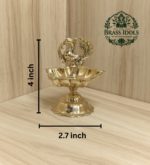 Brass Peacock Diya Size 2 – 4 Inch